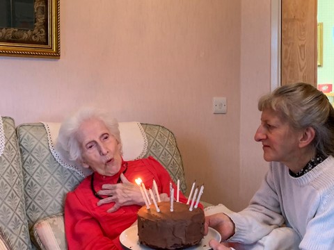 Christine and Maman 95th birthday